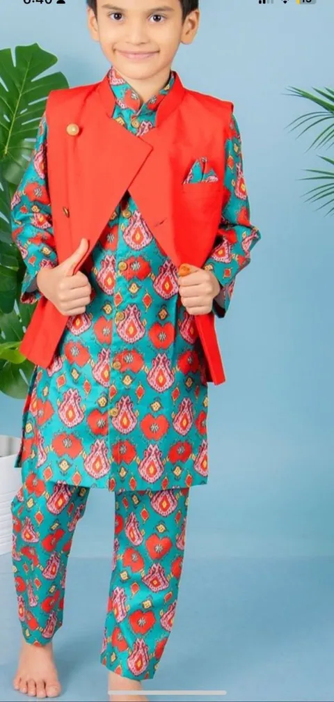 Boys Kurta Style Co-ord Set, kids ethnic wear by Stay Desi