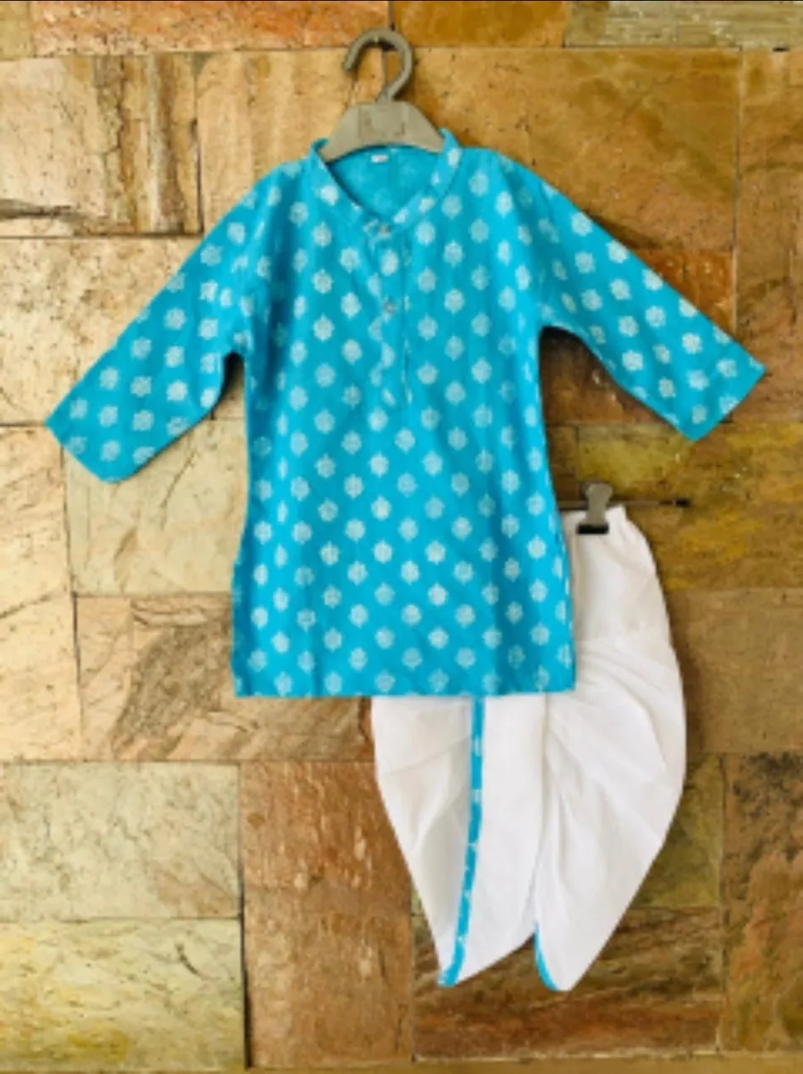 Boys Dhoti Kurta Set by Stay Desi Kids Ethnic Wear