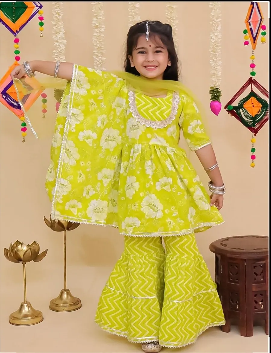 Kaftan Style Sharara Suit